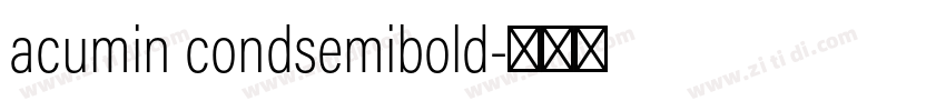 acumin condsemibold字体转换